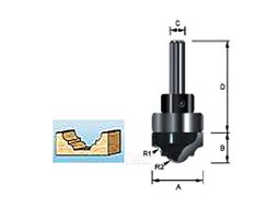 Фреза Профильная R3.97 22x12.7x40 / хв 8 мм (с подшипником) MAKITA D-11178