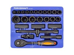 Набор инструментов 26пр. 1/2'' (6гр.)(8-36мм) FORCEKRAFT FK-4027