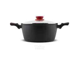 Кастрюля Lamart LT 1212 TERRACOTA (со стекл.крышкой, 18х8,2см)