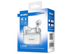 Беспроводные внутриканальные наушники с микрофоном Sven E-701BT, белый (Bluetooth, TWS)