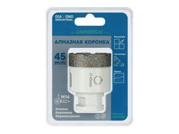 Алмазная коронка по керамограниту вакумная пайка 45 мм M14 Diamond Industrial