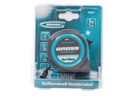 Рулетка Komfortabel, 5 м х 19 мм, обрезиненный корпус Gross 32561