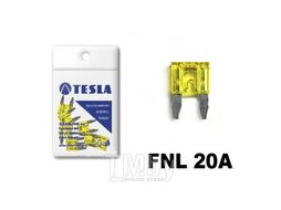 Предохранители плоские MINI 20A FNL serie 32V LED (25 шт) TESLA FNL20A25