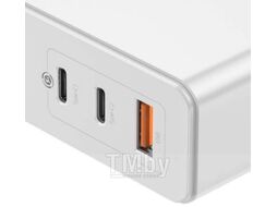 Сетевое зарядное устройство Baseus GaN Mini Quick Charger C+C+A 120W белый CCGAN-J02