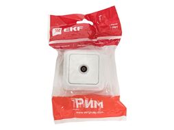 Розетка TV 1-мест. 75Ом 5-862МГц бел. Рим EKF PROxima