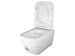 Унитаз подвесной Idevit Halley Rimless с сиденьем Ultra Slim Antibacterial Duroplast Soft Close SET (SETK3204-2616-001-1-6000)