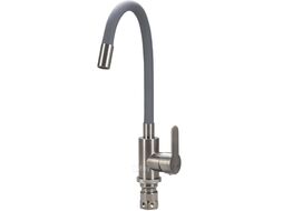 Смеситель для кухни Maxonor с гибким изливом, серый/сатин (MN7180-3)