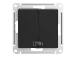 Выключатель 2-клавишный, IP44, сх.5, 10АХ, механизм, КАРБОН Schneider Electric ATN441051 ATLASDESIGN AQUA