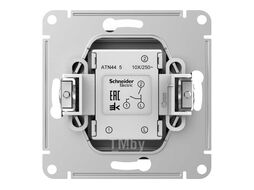 Выключатель 2-клавишный, IP44, сх.5, 10АХ, механизм, КАРБОН Schneider Electric ATN441051 ATLASDESIGN AQUA