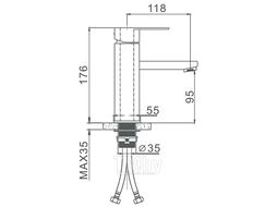 Смеситель для умывальника Ekko серый (E1081-22)