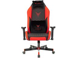 Кресло игровое Knight Neon черный/красный соты эко.кожа с подголов. крестов. металл