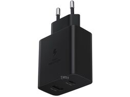 СЗУ Samsung без кабеля, двухпортовое, USB-A + USB-C 35Вт, супер быстрая зарядка, чёрное