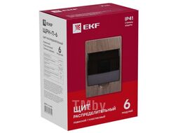 Щит распределительный навесной ЩРН-П- 6 темное дерево IP41 EKF PROxima