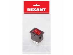 Выключатель клавишный 250V 6А (4с) ON-OFF красный с подсветкой Mini (RWB-207, SC-768) REXANT