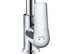 Смеситель для кухни Maxonor гибкий излив с гайкой, синий/ хром (MN70112-4)