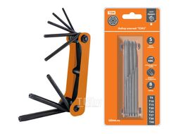 Набор ключей "TORX" раскладной 8 шт.: T9 - T40, углеродистая сталь, блистер "Гранит" TDM SQ1020-0211