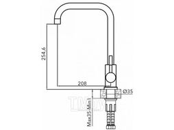 Смеситель для кухни (SUS 304) D35 AVZAR4-B304GR серый AV Engineering