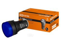 Лампа AD-22DS(LED)матрица d22мм синий 12В AC/DC TDM SQ0702-0019