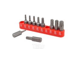 Набор бит TORX 10пр. 1/4" (T 7,8,9,10,15,20,25,27,30,40-25мм),в блистере Rock FORCE RF-21022