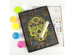 Картина из легкого пластилина ТМ Moon Light Clay Череп (30х40 см)