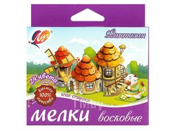 Мелки восковые 24цв. "Фантазия" на масляной основе (круглые) Луч