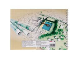 Альбом для черчения 30л. "Поселок" на гребне Проф-Пресс 30-1109