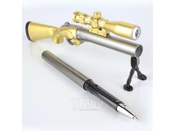 Ручка шар. синяя "Снайперская винтовка" с фонариком Darvish DV-12984