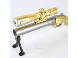 Ручка шар. синяя "Снайперская винтовка" с фонариком Darvish DV-12984