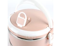 Контейнер для продуктов 2шт в наборе розовый Darvish DV-H-192-1