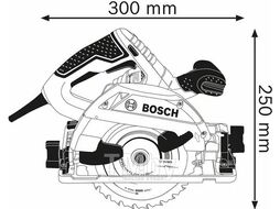 Циркулярная пила BOSCH GKS 55+ GCE в кор. (1350 Вт, диск 165х20 мм, до 63 мм, без регул. об.) (0601682100)
