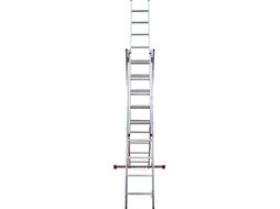 Лестница алюм. 3-х секц. 230/502/257 см 3х9 ступ. 16,2 кг NV3230 Новая Высота (макс. нагрузка 150кг)