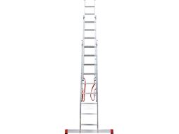 Лестница алюм. 3-х секц. 230/502/257 см 3х9 ступ. 16,2 кг NV3230 Новая Высота (макс. нагрузка 150кг)