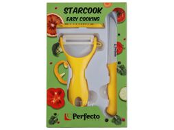 Набор ножей 2 шт. (нож кух.16 см, нож для овощей 13см), серия STARCOOK, PERFECTO LINEA (Материал: керамика, полипропилен)