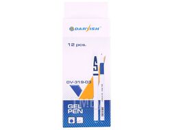 Ручка гелевая синяя корпус белый Darvish DV-319-03