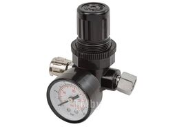 Регулятор давления воздуха 1/4"(F)x1/4"(M)+б/с поворотный(0-10bar,раб. температура 5-60) Rock FORCE RF-SP024