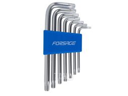 Набор ключей Г-образных TORX 7пр.(Т10, Т15, Т20, Т25, Т27, Т30, Т40)в пластиковом держателе Forsage F-5071