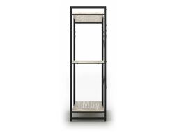Стеллаж 106х69х34 см с тремя полками, патина, черный Metall ZAVOD УП-00026705