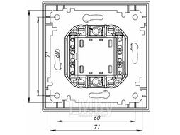 Розетка 1-ая USB (скрытая, без рамки) вишня, RITA, MUTLUSAN (16 A, 250 V, IP 20)
