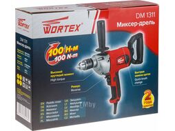 Миксер-дрель WORTEX DM 1311 (1100 Вт, 0-700 об/мин, 1 скор., зажим резьба M14, ЗВП в комплекте, без насадки в комплекте, DMP120U0)