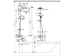Душевая система Hansgrohe Crometta S 240 Showerpipe с термостатом (27320000)