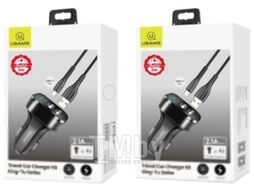 Автомобильное зарядное USAMS 2.1A 10.5 W Dual Ports USB 2.0 черный CC87TC01