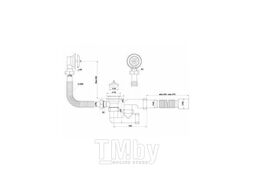 Сифон для ванны трубн. с пробкой на цепочке 1 1/2x40 (нерж. выпуск D 70, гофрв 40x50) АНИ Пласт E255
