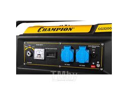 Генератор, 7,5 лс, 15 л, 3,2/3,5 кВт, эл.старт колеса, счетчик CHAMPION GG3200EW