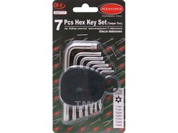 Набор ключей TORX Г-образных, 7пр. (Т10Н,Т15Н,Т20Н,Т25Н,Т27Н,Т30Н,Т40Н-с отверстием) в пластиковом держателе Rock FORCE 5071T
