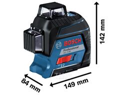 Нивелир лазерный линейный BOSCH GLL 3-80 в чем. (проекция: 3 плоскости 360, до 120 м, +/- 0.20 мм/м, резьба 1/4, 5/8")