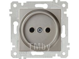 Розетка 1-ая (скрытая, без рамки, б/з) титан, RITA, MUTLUSAN (16 A, 250 V, IP 20)
