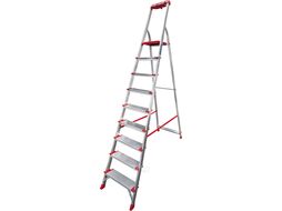 Лестница-стремянка алюм. проф. 191 см 9 ступ. 9,1кг NV500 Новая Высота (с лотком-органайзером, макс. нагрузка 225кг)
