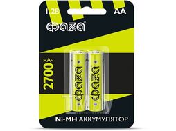 Аккумулятор AA 2700мАч 1.2В, блистер 2шт. ФАZA (ФАZА)