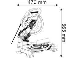 Торцовочная пила BOSCH GCM 10 MX в кор. (1700 Вт, 254х30 мм, глуб. до 89 мм, шир. до 130 мм) (0601B29021)