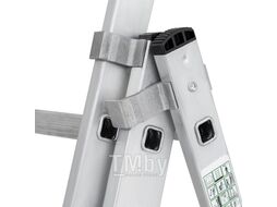 Лестница алюм. 3-х секц. 316/552/316см 3х9 ступ., 10,3кг NV1230 Новая Высота (макс. нагрузка 150кг)